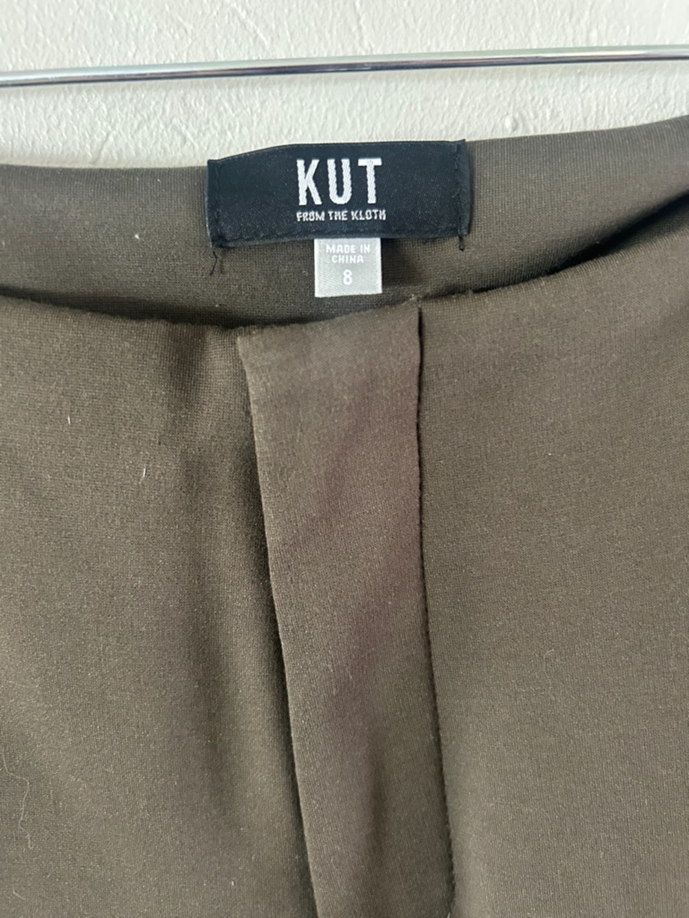 Kut from the Kloth Green High Waisted Wide Leg Trouser - Picture 3 of 5